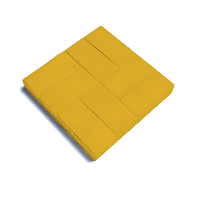 Квадратная тротуарная плитка 400х400х50 паркет Желтый