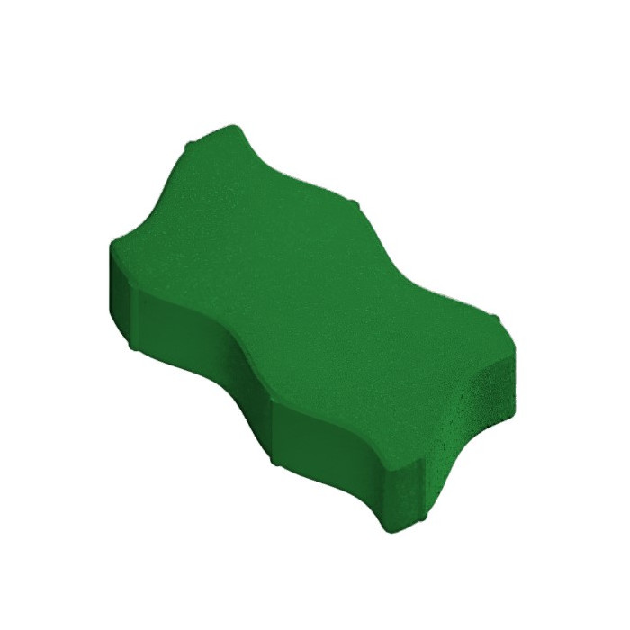 Фигурная тротуарная плитка Волна 6 Зеленый